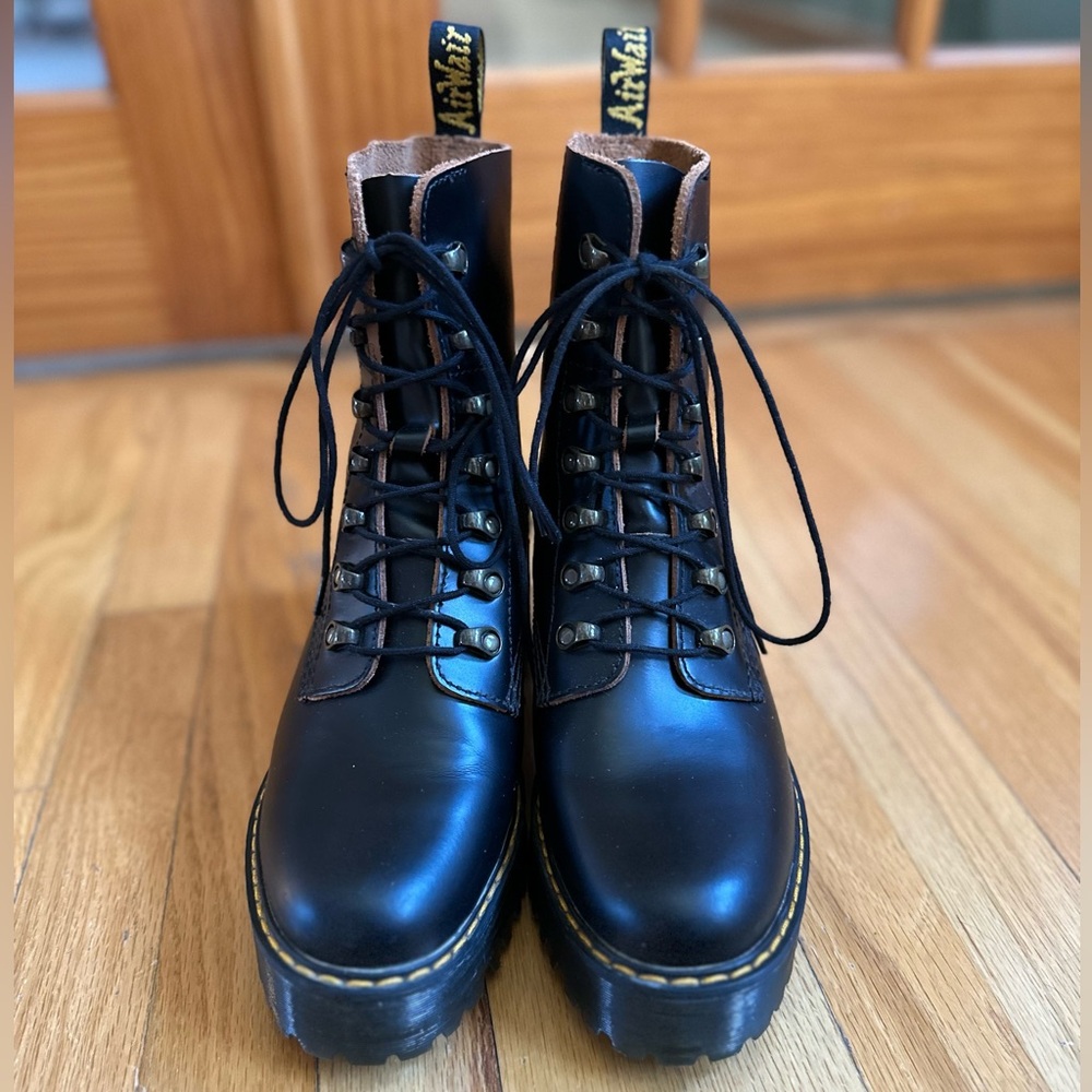 Dr. Martens Black Leather Combat Boots